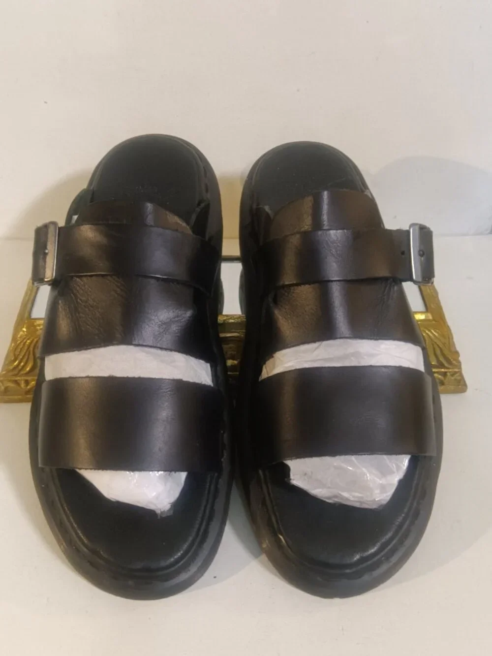 Dr. Martens Air Ware BRELADE Slip-In Brando Black Leather Sandal  Never Worn